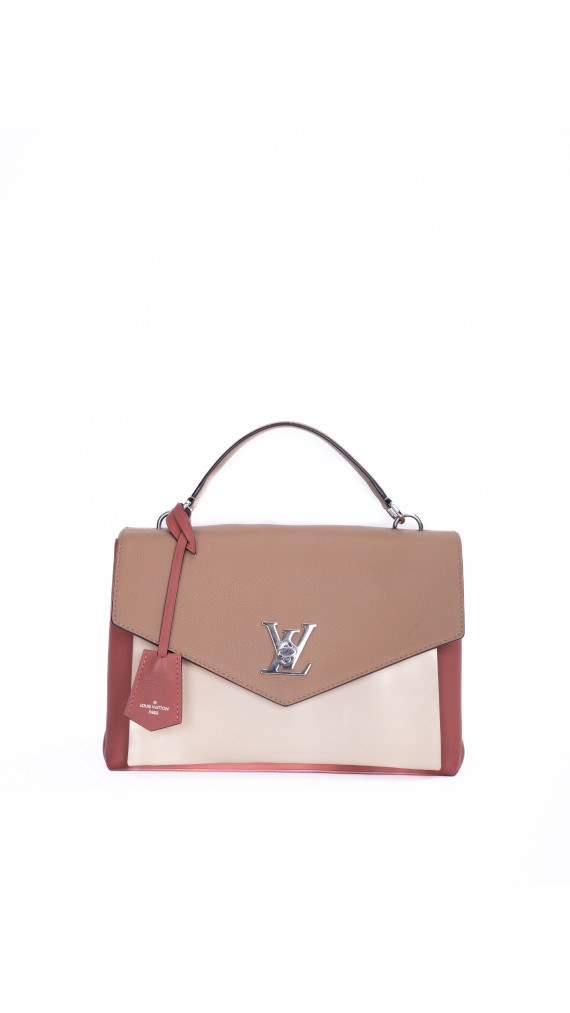 Louis Vuitton Lockme i Beige, Karamell og Korallrød