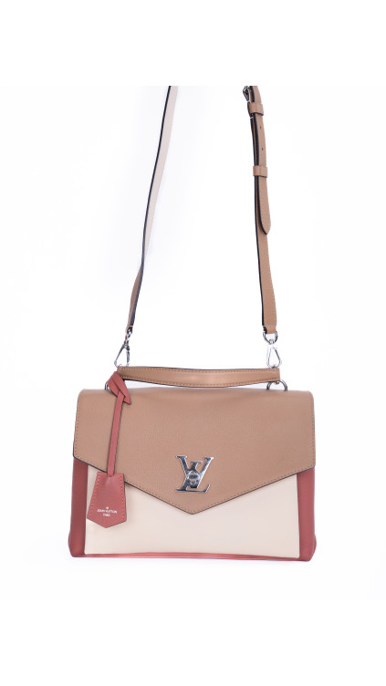 Louis Vuitton Lockme i Beige, Karamell og Korallrød