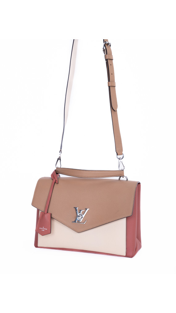 Louis Vuitton Lockme i Beige, Karamell og Korallrød