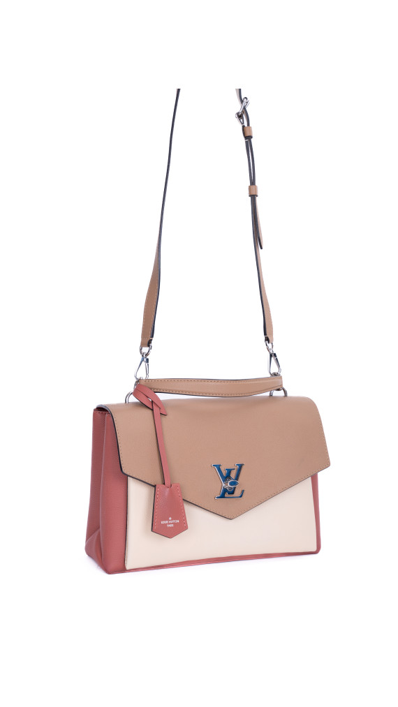 Louis Vuitton Lockme i Beige, Karamell og Korallrød