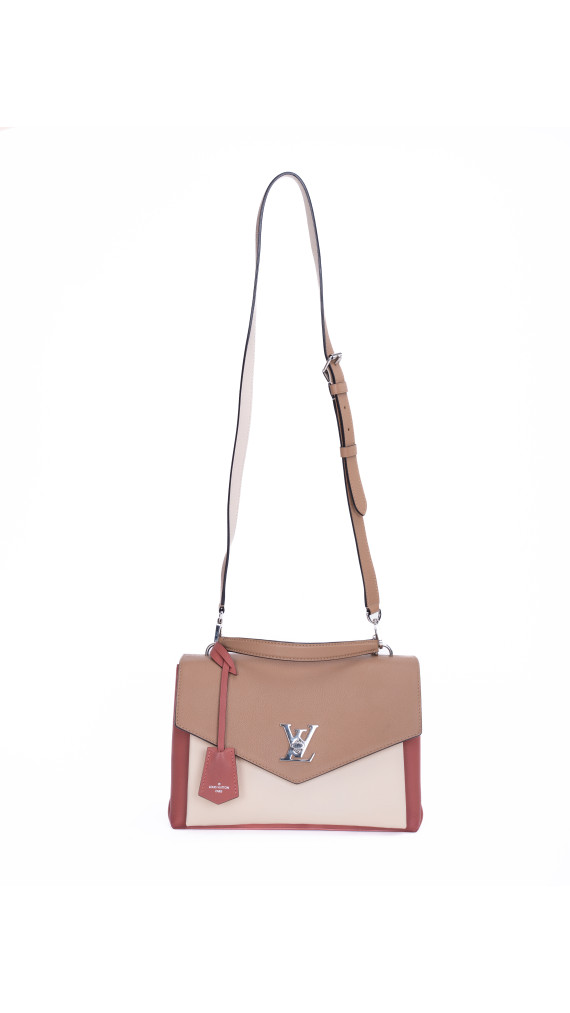 Louis Vuitton Lockme i Beige, Karamell og Korallrød