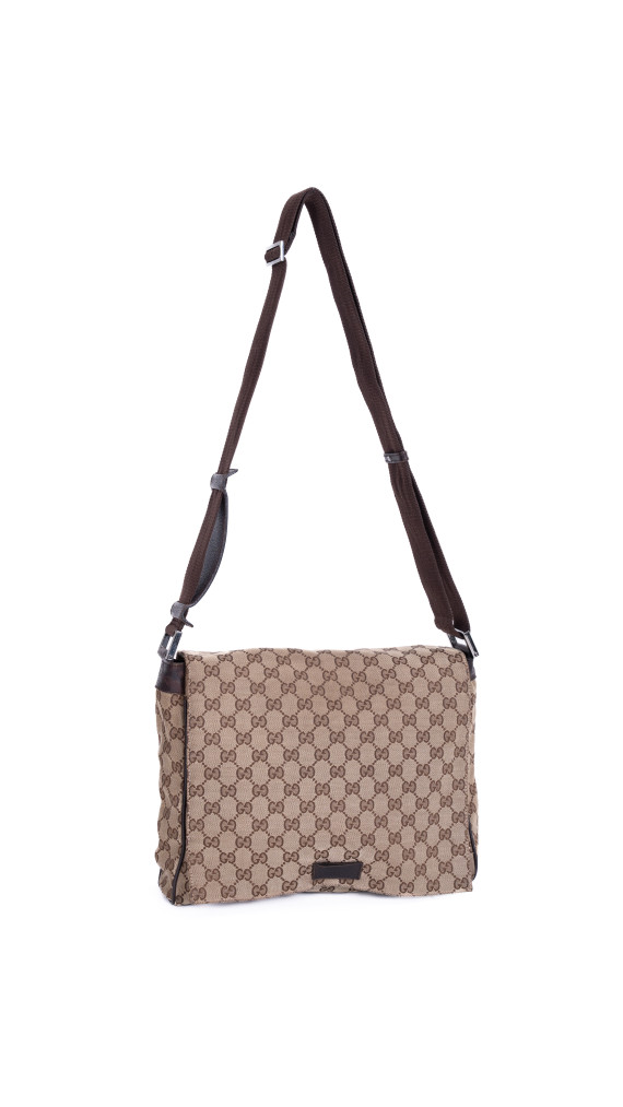 Gucci GG Supreme Messenger Bag – Beige Brun