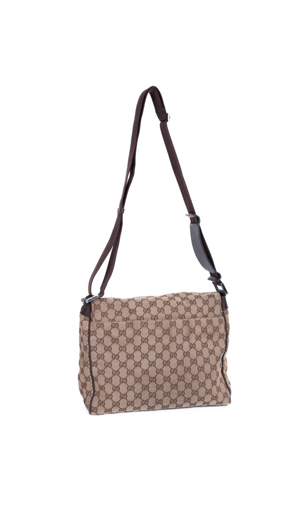 Gucci GG Supreme Messenger Bag – Beige Brun