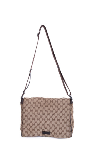 Gucci GG Supreme Messenger Bag – Beige Brun
