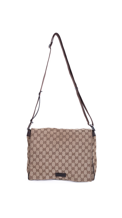 Gucci GG Supreme Messenger Bag – Beige Brun