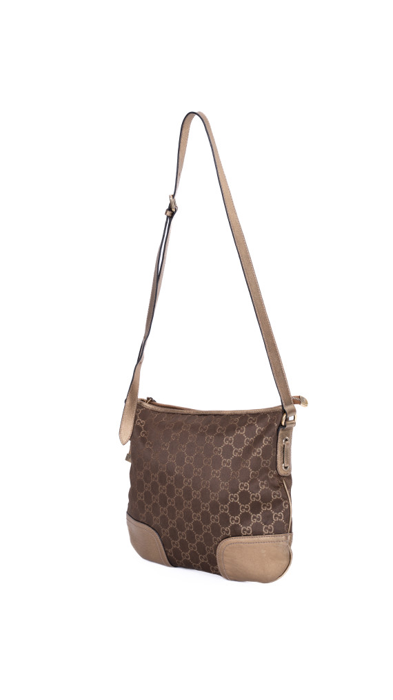 Gucci GG Shoulder Bag – Brun Gull Metallisk