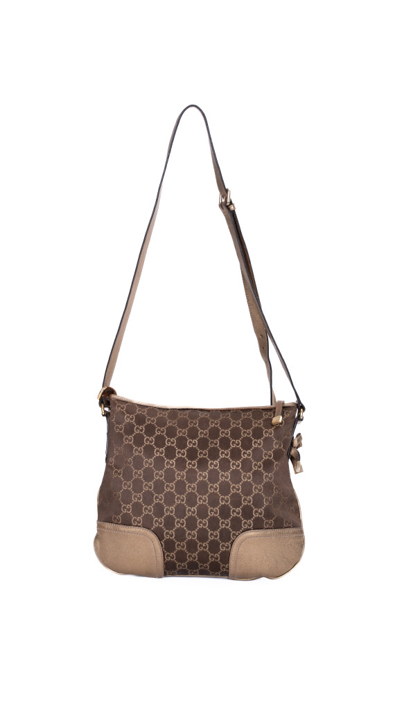 Gucci GG Shoulder Bag – Brun Gull Metallisk