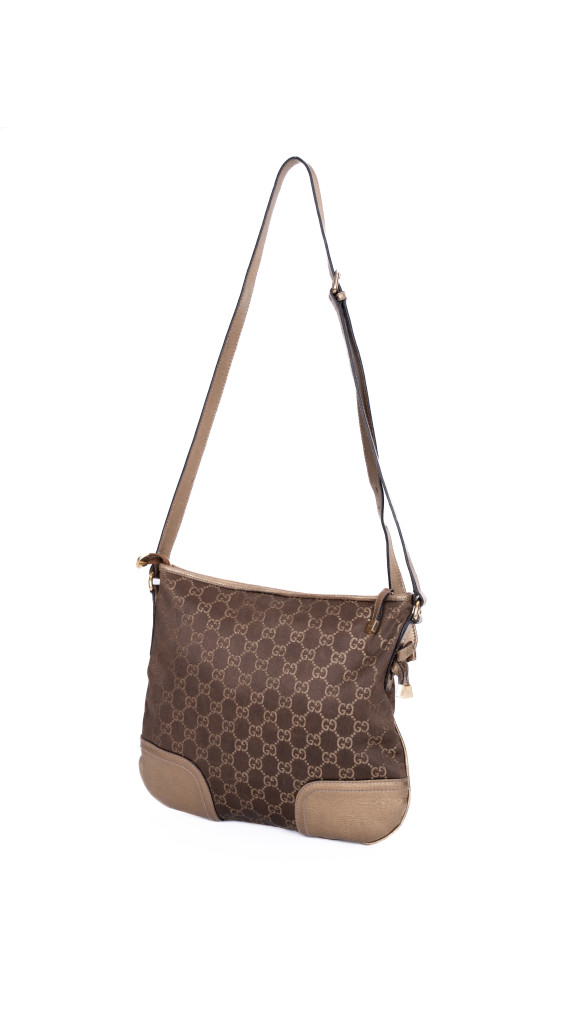 Gucci GG Shoulder Bag – Brun Gull Metallisk