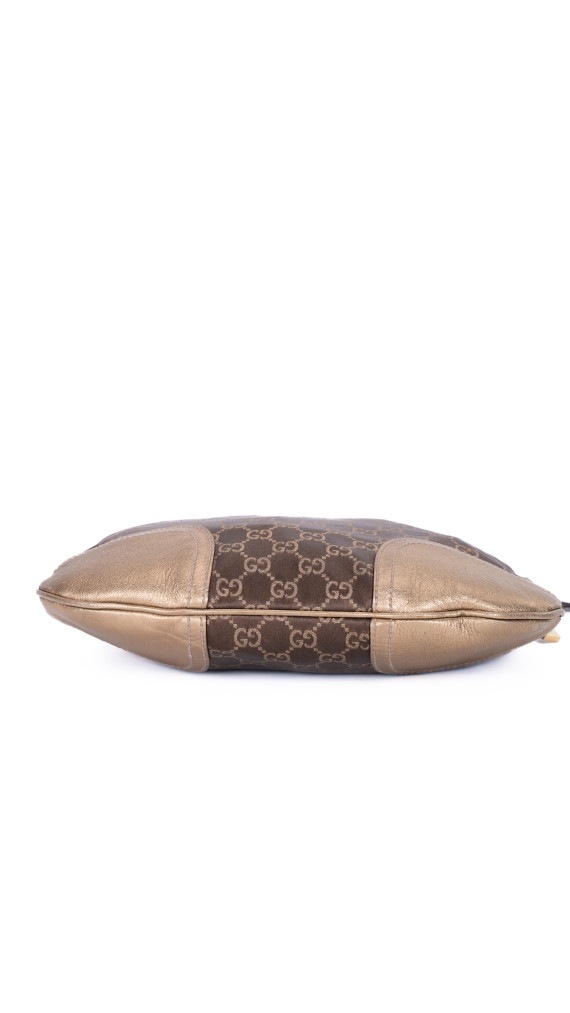 Gucci GG Shoulder Bag – Brun Gull Metallisk
