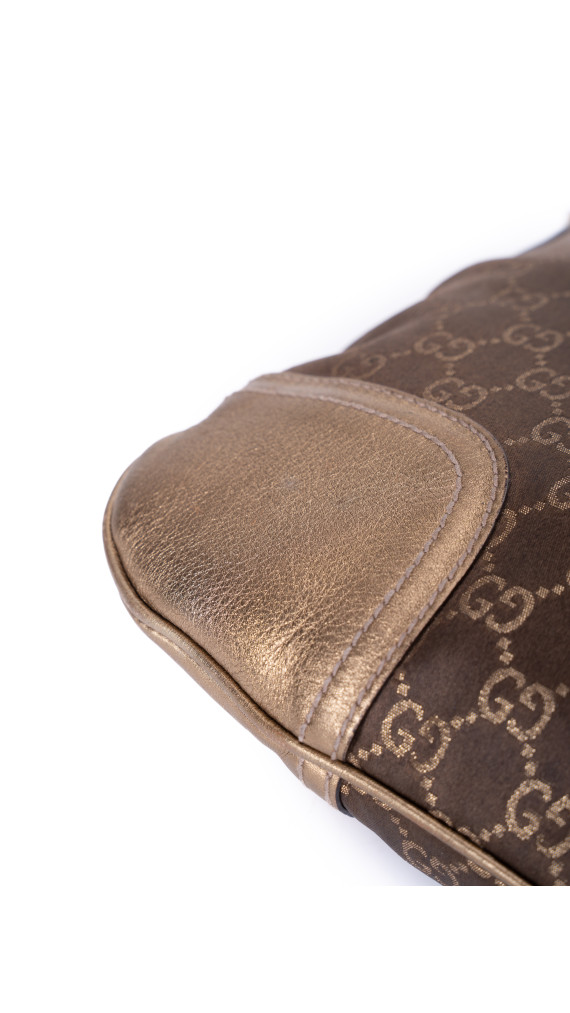 Gucci GG Shoulder Bag – Brun Gull Metallisk