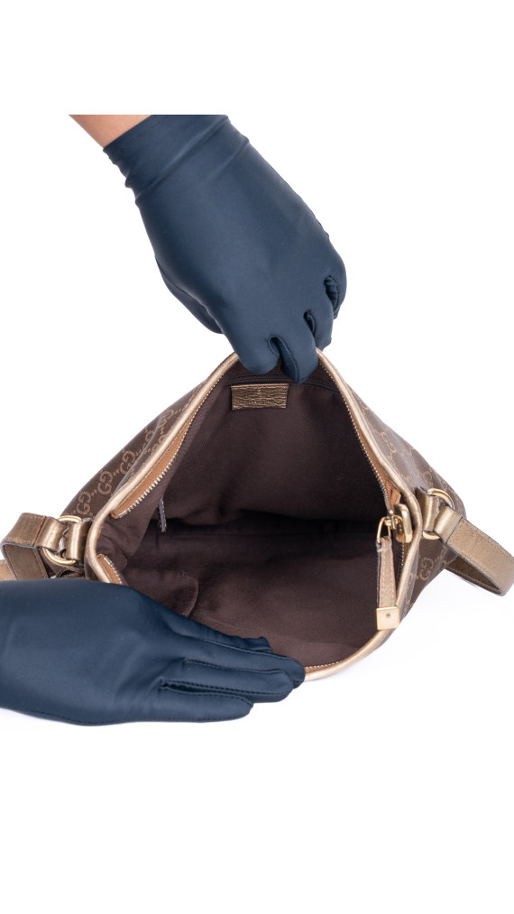 Gucci GG Shoulder Bag – Brun Gull Metallisk