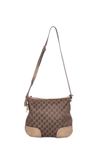 Gucci GG Shoulder Bag – Brun Gull Metallisk