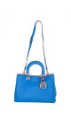 Christian Dior Diorissimo Tote Smooth Calfskin Medium i Kongeblå