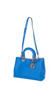 Christian Dior Diorissimo Tote Smooth Calfskin Medium i Kongeblå