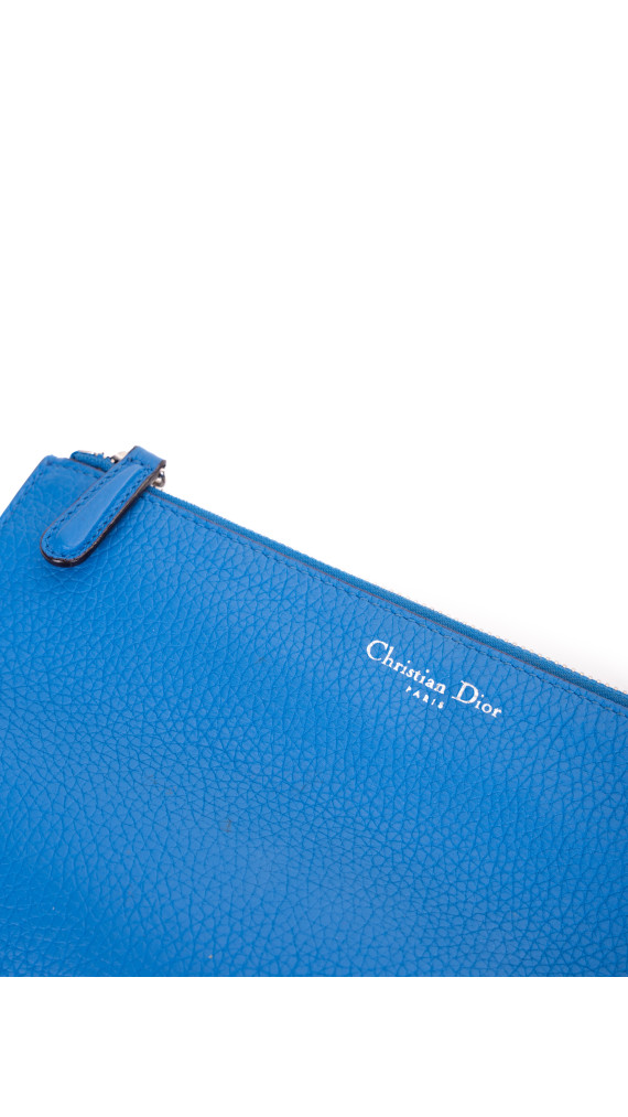 Christian Dior Diorissimo Tote Smooth Calfskin Medium i Kongeblå