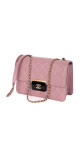 Chanel Single Flap Bag – Rosa Lammeskinn med Akryl CC-lås