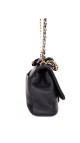 Chanel 19 Flap Bag i Sort Skinn med Gyllen Kjede