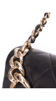 Chanel 19 Flap Bag i Sort Skinn med Gyllen Kjede