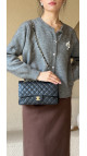 Chanel Classic Double Flap Bag Medium i Sort Lammeskinn