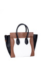 Celine Luggage Tote Tricolor i Brun, Sort og Hvit