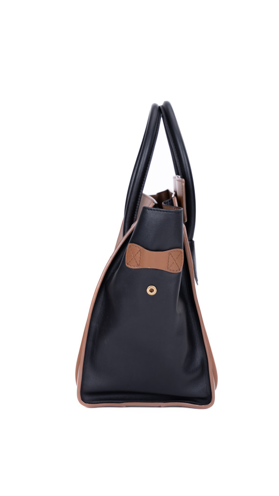 Celine Luggage Tote Tricolor i Brun, Sort og Hvit
