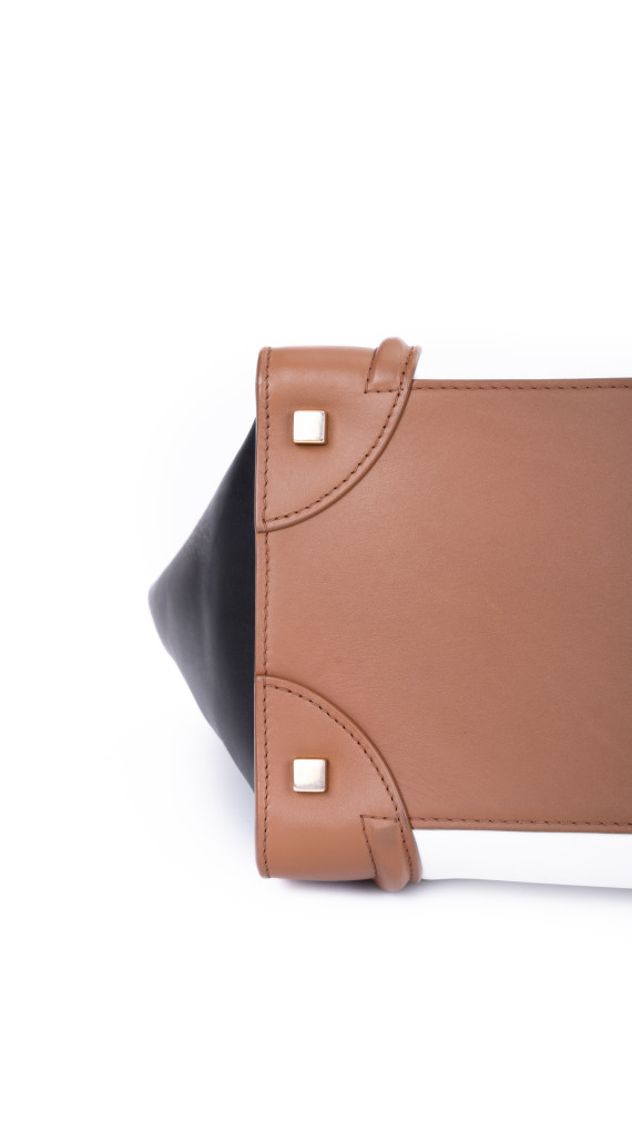 Celine Luggage Tote Tricolor i Brun, Sort og Hvit