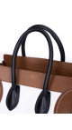 Celine Luggage Tote Tricolor i Brun, Sort og Hvit