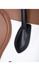 Celine Luggage Tote Tricolor i Brun, Sort og Hvit