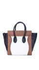 Celine Luggage Tote Tricolor i Brun, Sort og Hvit
