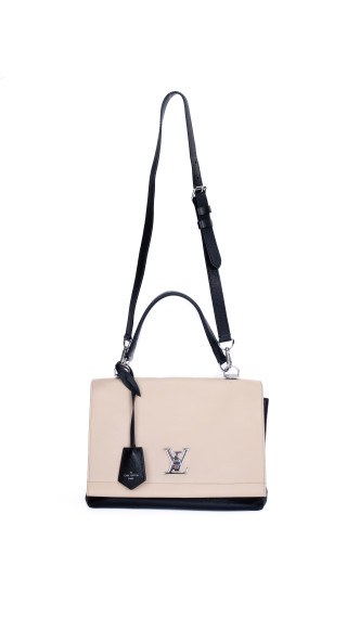 Louis Vuitton Lockme Bag i To-Tonet Beige og Sort Skinn