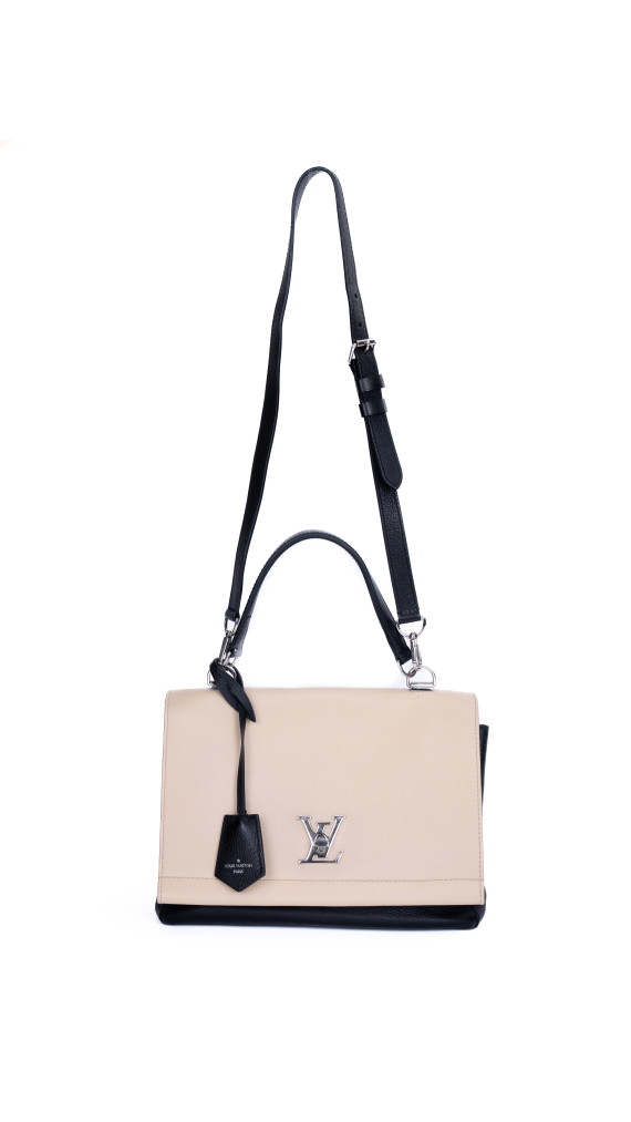 Louis Vuitton Lockme Bag i To-Tonet Beige og Sort Skinn