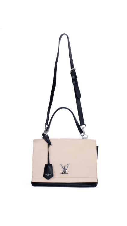 Louis Vuitton Lockme Bag i To-Tonet Beige og Sort Skinn