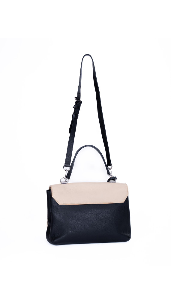 Louis Vuitton Lockme Bag i To-Tonet Beige og Sort Skinn