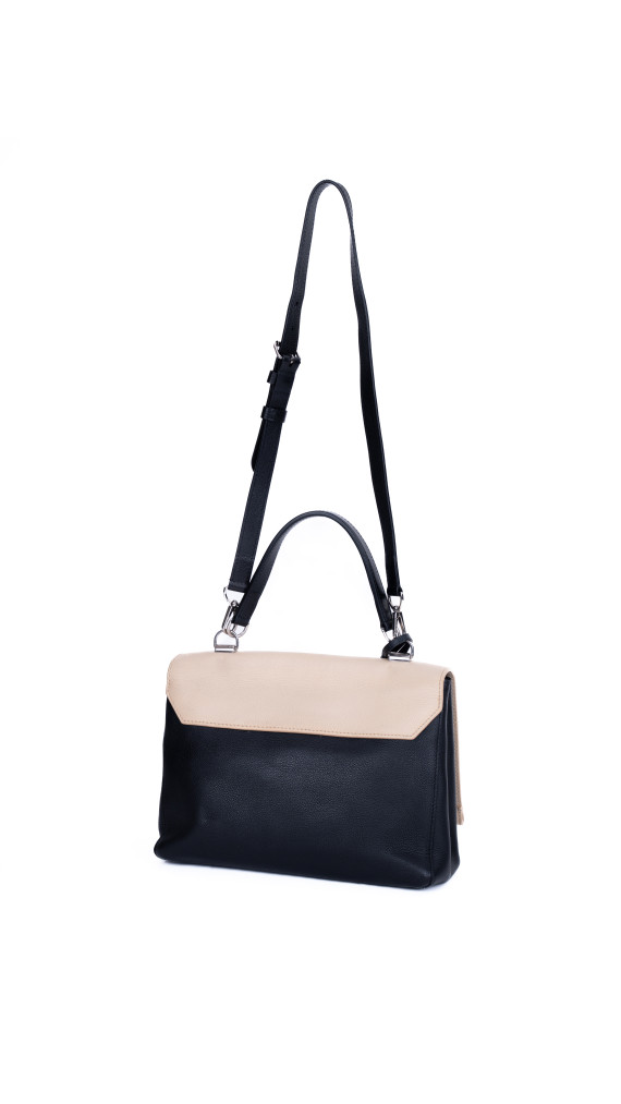 Louis Vuitton Lockme Bag i To-Tonet Beige og Sort Skinn
