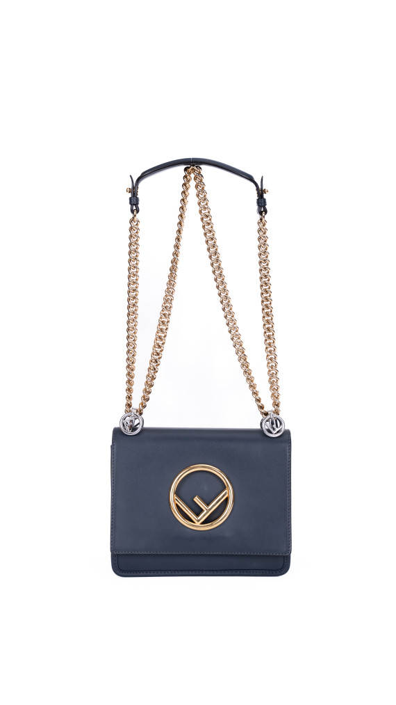 Fendi Kan I Shoulder Bag i Mørkeblå