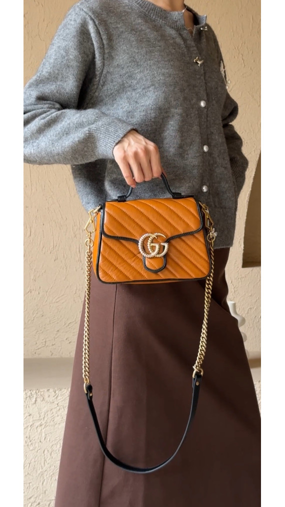 Gucci GG Marmont Small Top Handle Shoulder Bag
