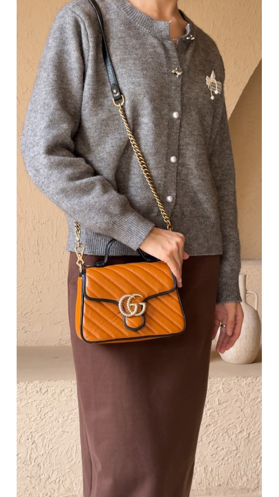 Gucci GG Marmont Small Top Handle Shoulder Bag