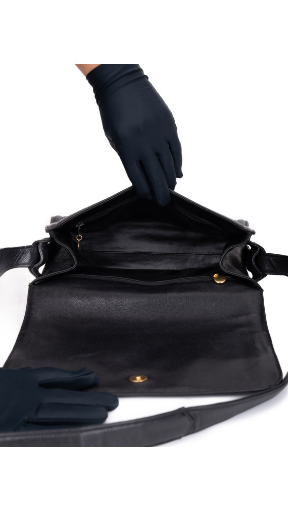 Chanel Vintage Skulderveske i Sort Caviar Skinn