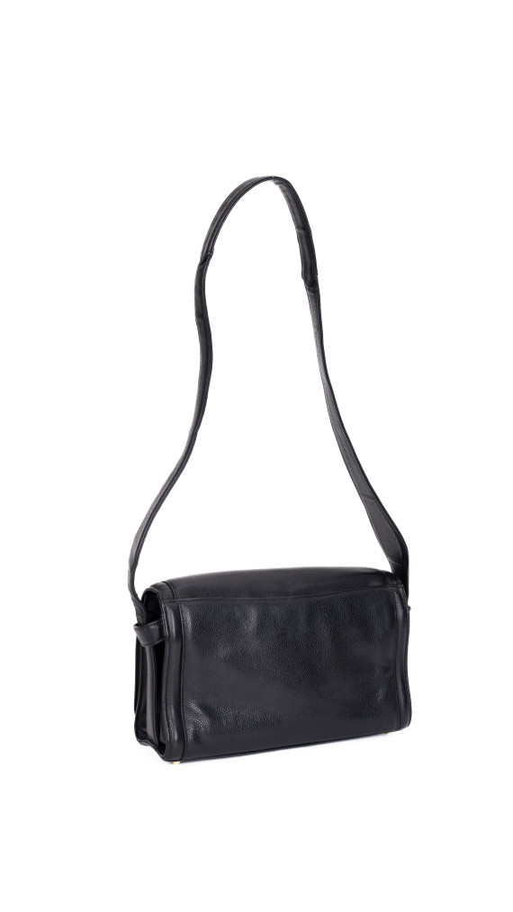 Chanel Vintage Skulderveske i Sort Caviar Skinn