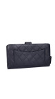 Chanel Classic Long Lommebok i Sort med Sølv CC-logo