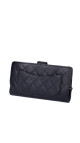 Chanel Classic Long Lommebok i Sort med Sølv CC-logo