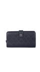 Chanel Classic Long Lommebok i Sort med Sølv CC-logo