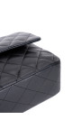 Chanel Classic Double Flap Bag Medium i Sort Lammeskinn