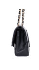 Chanel Classic Double Flap Bag Medium i Sort Lammeskinn