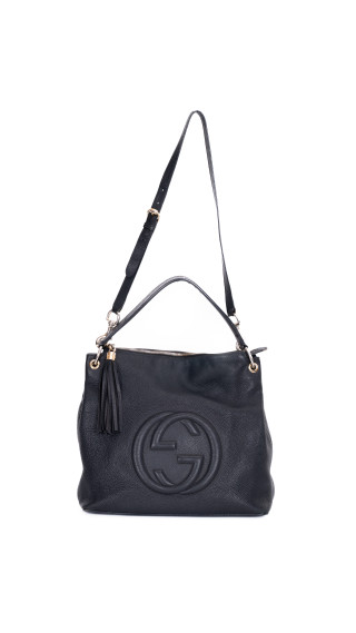 Gucci Soho Leather Shoulder Bag – Sort