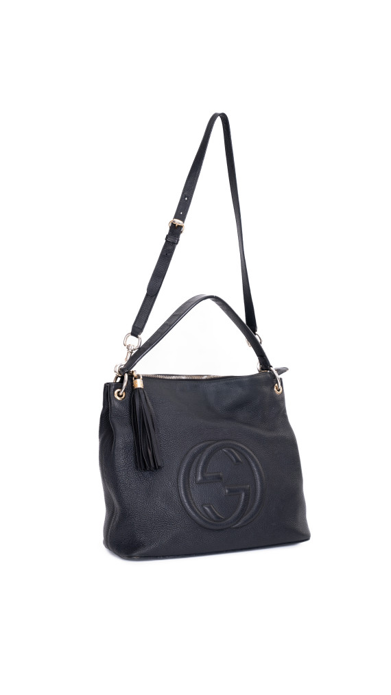 Gucci Soho Leather Shoulder Bag – Sort