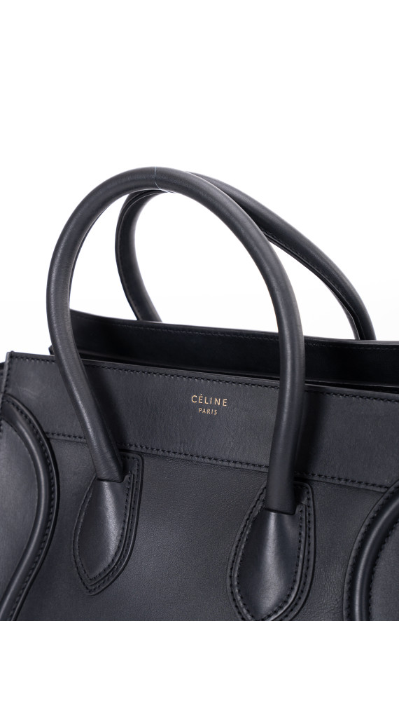 Céline Luggage Tote Mini – Sort Kalveskinn