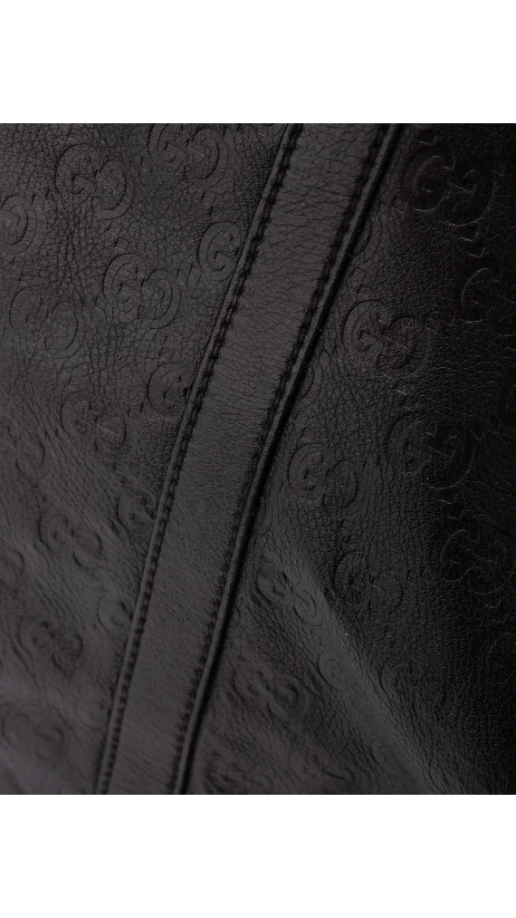 Gucci Business/PC Bag i Sort Skinn med Preget Monogram