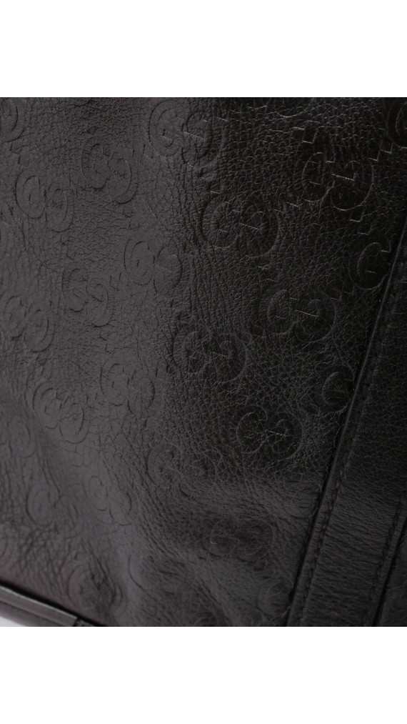 Gucci Business/PC Bag i Sort Skinn med Preget Monogram
