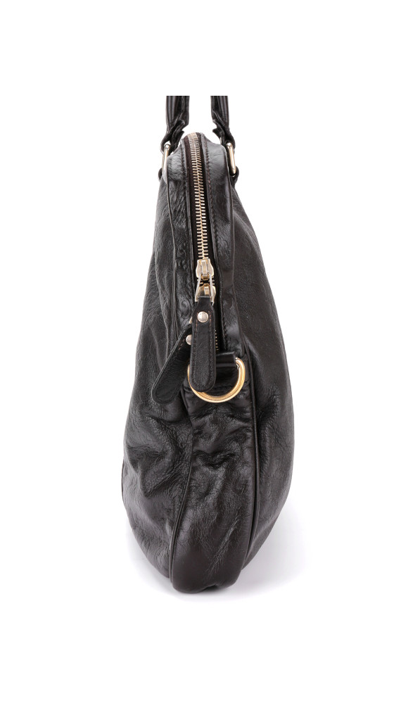 Gucci Business/PC Bag i Sort Skinn med Preget Monogram